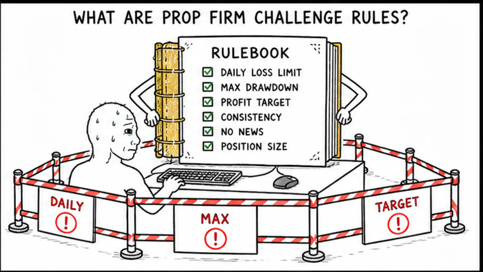 What Are Prop Firm Challenge Rules? meme showing prop trading risk and rules